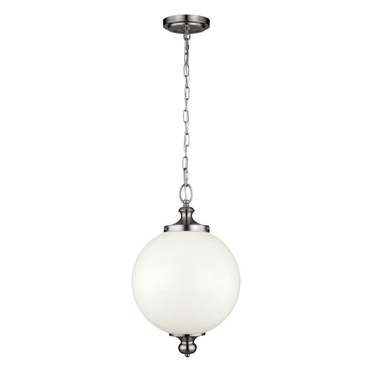 Feiss FE-PARKMAN-PL-PN Parkman 1 Light Large Pendant - Polished Nickel