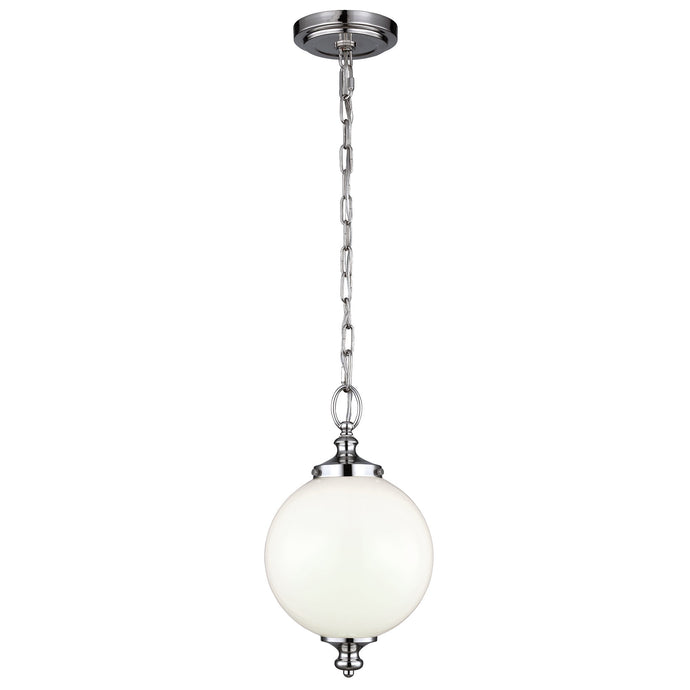 Feiss FE-PARKMAN-PS-PN Parkman 1 Light Small Pendant - Polished Nickel