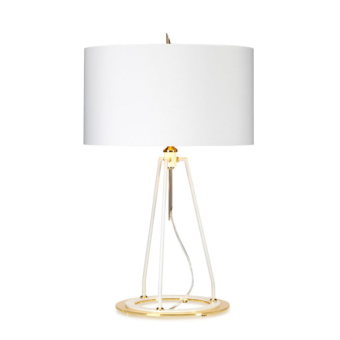 Elstead Lighting FERRARA-TL-WPG Ferrara Table Lamp - White and Polished Gold