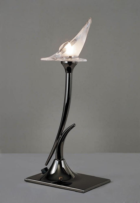 Mantra M0309BC Flavia Table Lamp 1 Light G9, Black Chrome