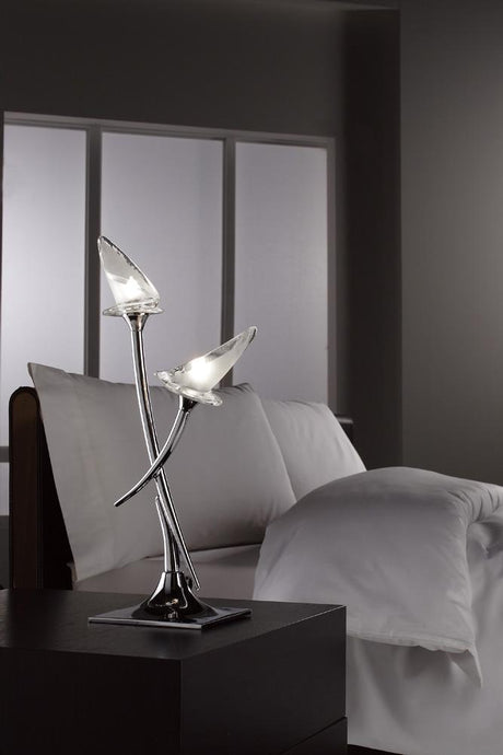 Mantra M0310 Flavia Table Lamp 2 Light G9, Polished Chrome