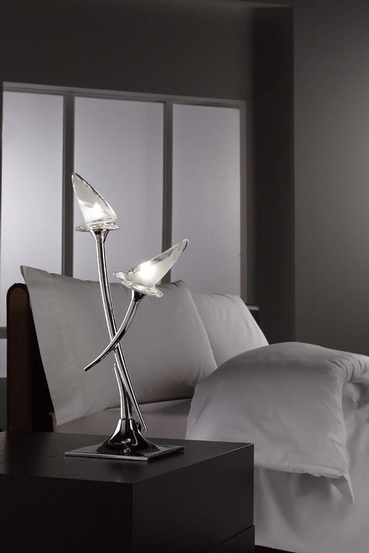 Mantra M0310 Flavia Table Lamp 2 Light G9, Polished Chrome