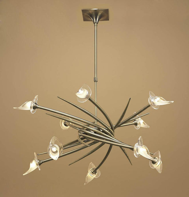 Mantra M0312AB Flavia Pendant Up-Down Round 10 Light G9, Antiques Brass