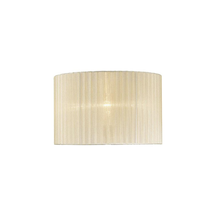 Diyas ILS31530 Florence Round Organza Shade Cream 360mm x 230mm, Suitable For Table Lamp - 38680