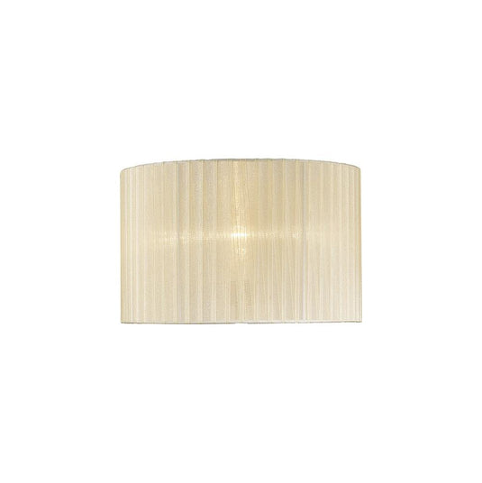 Diyas ILS31530 Florence Round Organza Shade Cream 360mm x 230mm, Suitable For Table Lamp - 38680