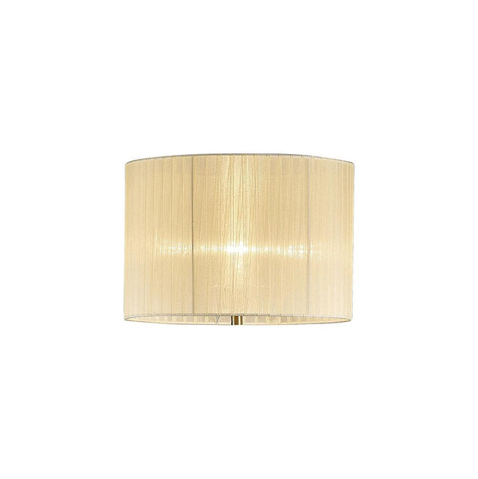 Diyas ILS31531 Florence Round Organza Shade Cream 380mm x 260mm, Suitable For Floor Lamp - 38681