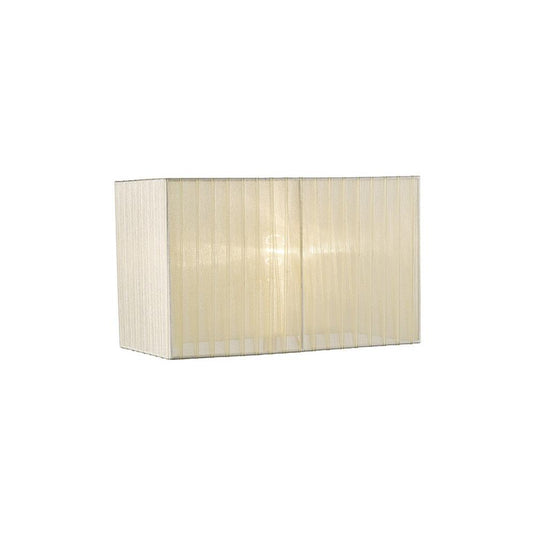 Diyas ILS31532 Florence Rectangle Organza Shade, 380x190x230mm, Cream, For Table Lamp - 38682
