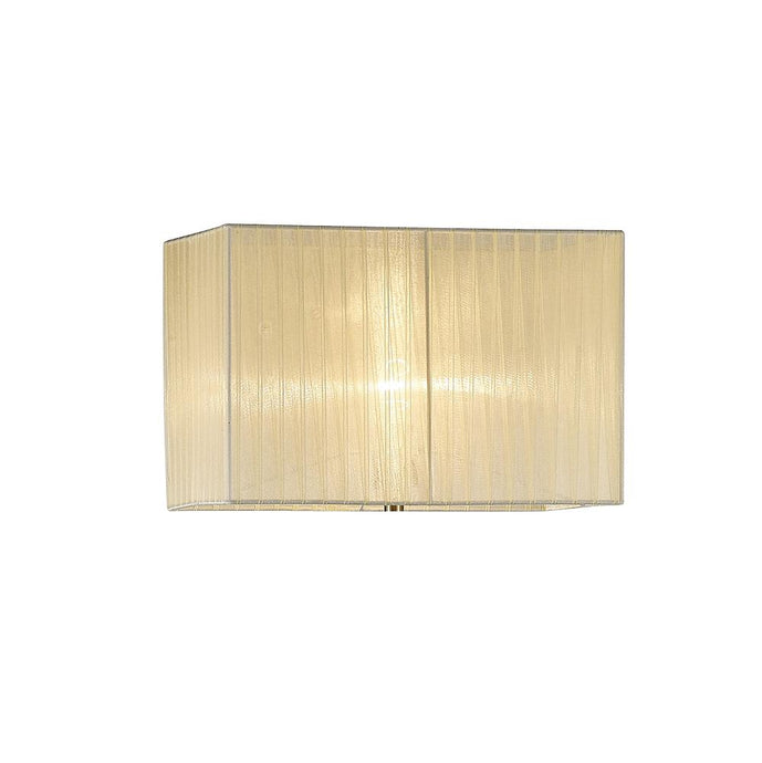 Diyas ILS31533 Florence Rectangle Organza Shade, 400x210x260mm Cream, For Floor Lamp - 38683