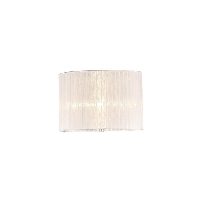 Diyas ILS31535 Florence Round Organza Shade White 380mm x 260mm, Suitable For Floor Lamp - 25333