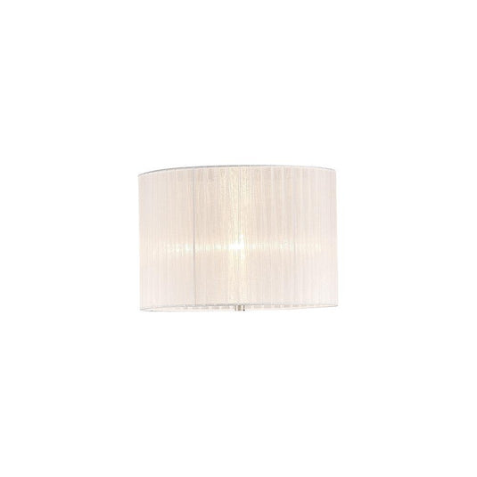 Diyas ILS31535 Florence Round Organza Shade White 380mm x 260mm, Suitable For Floor Lamp - 25333