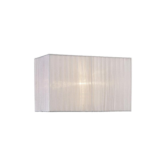 Diyas ILS31536 Florence Rectangle Organza Shade, 380x190x230mm, White, For Table Lamp - 38685