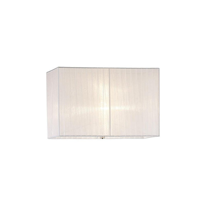 Diyas ILS31537 Florence Rectangle Organza Shade, 400x210x260mm, Cream, White, For Floor Lamp - 38686