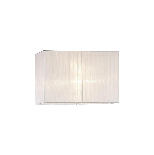 Diyas ILS31537 Florence Rectangle Organza Shade, 400x210x260mm, Cream, White, For Floor Lamp - 38686