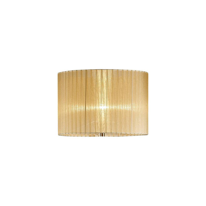 Diyas ILS31721 Florence Round Organza Shade Soft Bronze 380mm x 260mm, Suitable For Floor Lamp - 38688