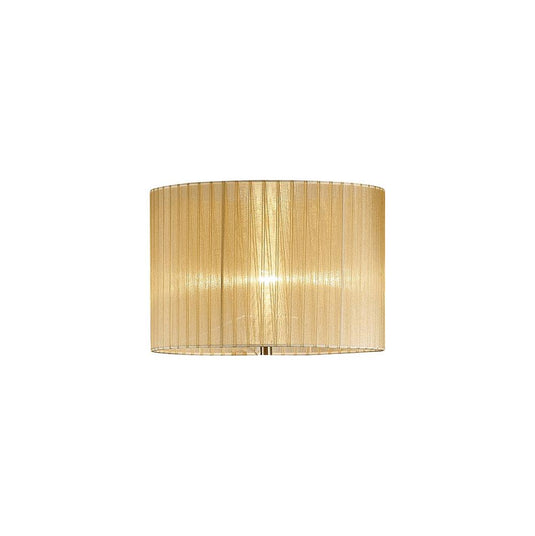 Diyas ILS31721 Florence Round Organza Shade Soft Bronze 380mm x 260mm, Suitable For Floor Lamp - 38688