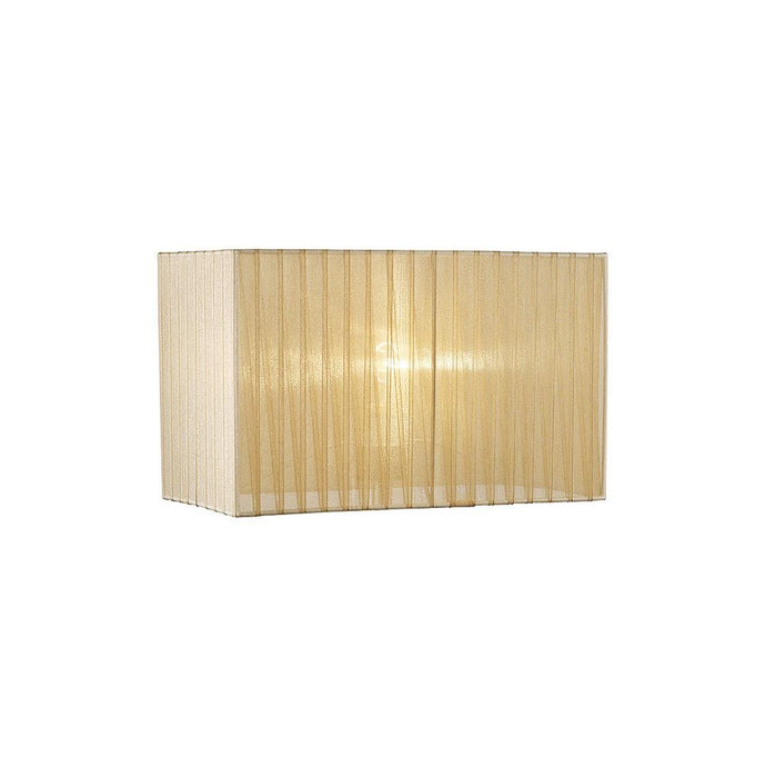 Diyas ILS31722 Florence Rectangle Organza Shade, 380x190x230mm, Soft Bronze, For Table Lamp - 38689