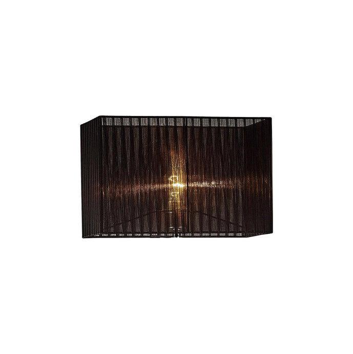 Diyas ILS31727 Florence Rectangle Organza Shade, 400x210x260mm, Black, For Floor Lamp - 38694