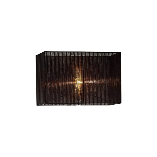 Diyas ILS31727 Florence Rectangle Organza Shade, 400x210x260mm, Black, For Floor Lamp - 38694