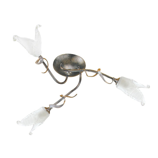 Elstead Lighting FLY3-SF-BRZ-ANT Fly 3 Light Semi-Flush