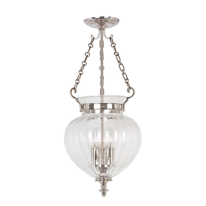 Elstead Lighting FP-P-M-POL-NCKL Finsbury Park 3 Light Medium Pendant - Polished Nickel