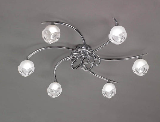 Mantra M0806 Fragma Ceiling 6 Light G9, Polished Chrome