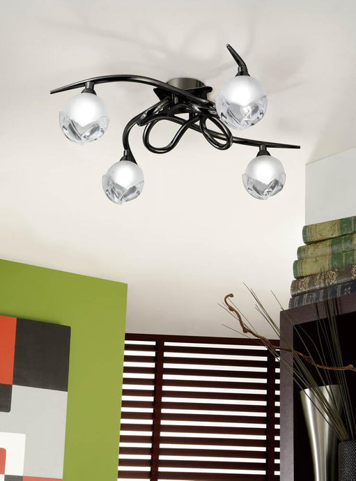 Mantra M0807BC Fragma Ceiling 4 Light G9, Black Chrome