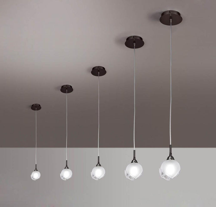 Mantra M0811BC Fragma Pendant 1 Light G9, Black Chrome