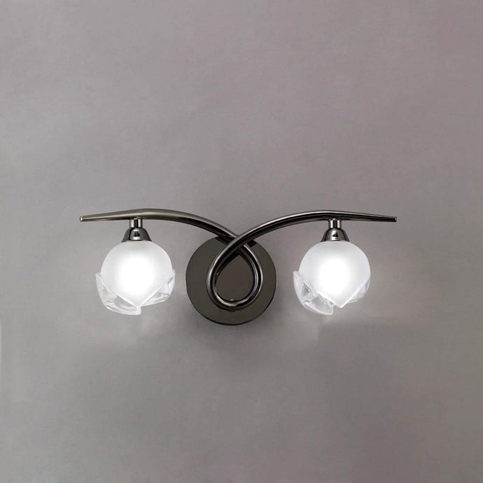 Mantra M0817BC/S Fragma Wall Lamp Switched 2 Light G9, Black Chrome