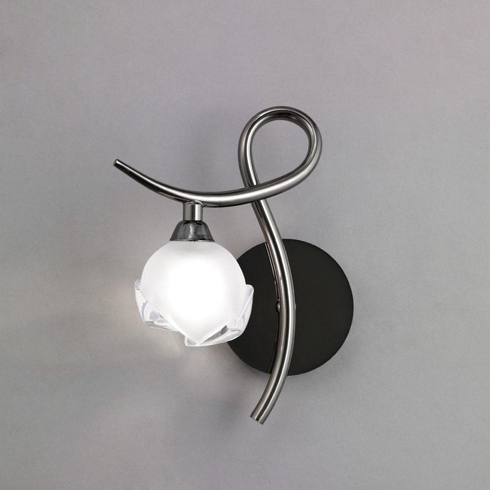 Mantra M0818BC/L/S Fragma Wall Lamp Left Switched 1 Light G9, Black Chrome