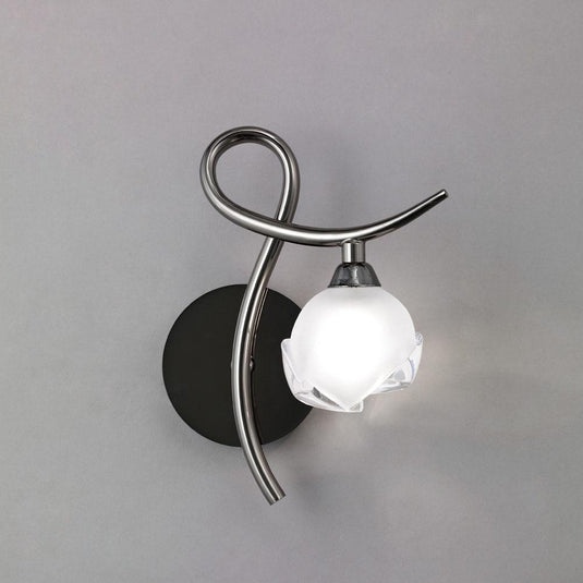 Mantra M0818BC/R/S Fragma Wall Lamp Right Switched 1 Light G9, Black Chrome