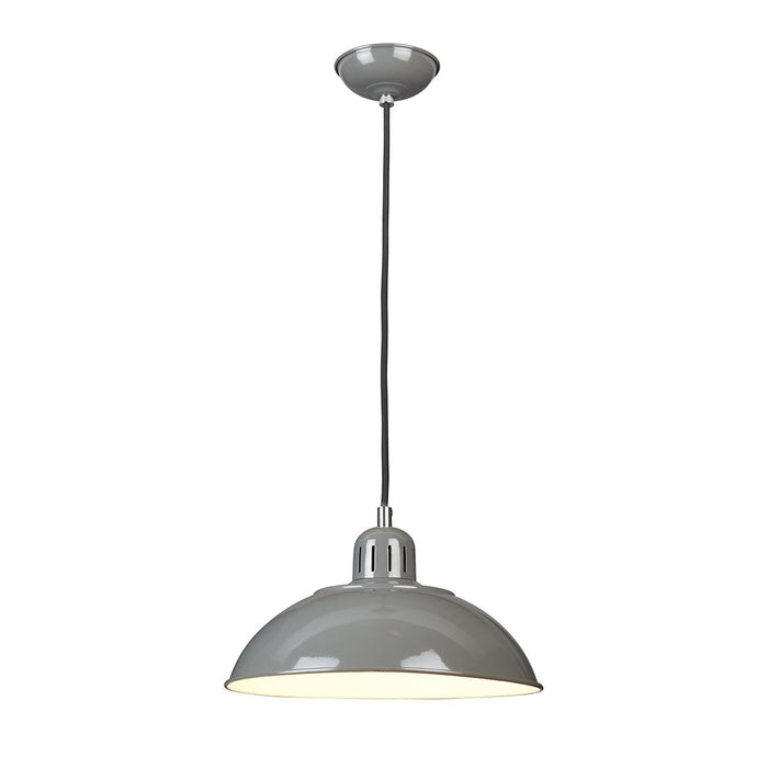 Elstead Lighting  FRANKLIN-P-GY Franklin 1 Light Pendant - Grey