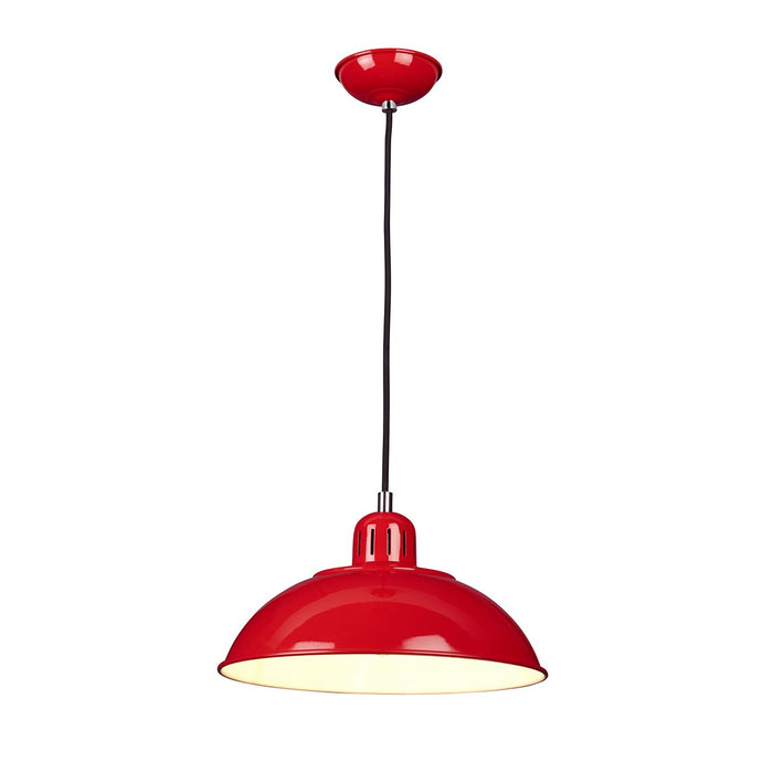 Elstead Lighting  FRANKLIN-P-RED Franklin 1 Light Pendant - Red