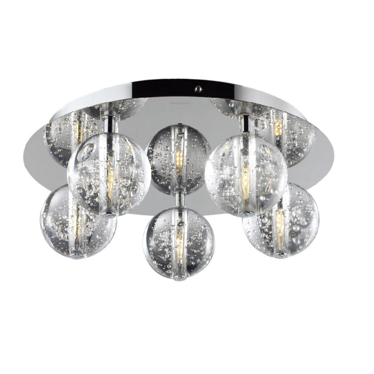 Avivo Lighting FX1302-5B Bubbles 5 Light Polished Chrome Flush Ceiling Light