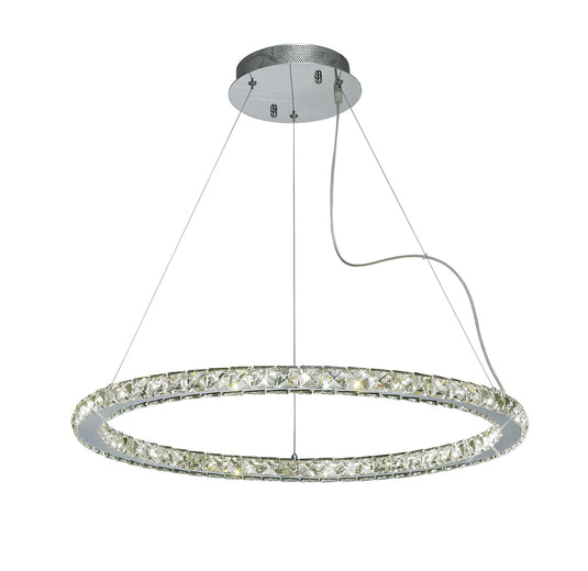 Diyas IL80037 Galaxy Pendant Round Large 36W LED 4000K Polished Chrome/Crystal - 38567