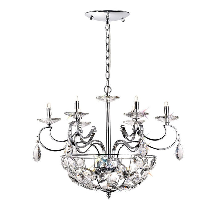 Diyas IL31650 Galilea Pendant 6+3 Light G9 Polished Chrome/Crystal - 38443