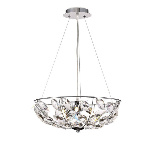 Diyas IL31656 Galilea Pendant 6 Light G9 Polished Chrome/Crystal - 38445
