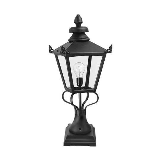 Elstead Lighting GN1-BLACK Grampian 1 Light Pedestal Lantern