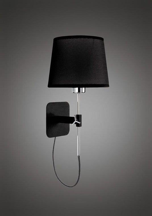 Mantra M5319 Habana Wall Lamp Telescopic Without Shade 1 Light E27 Black/Polished Chrome