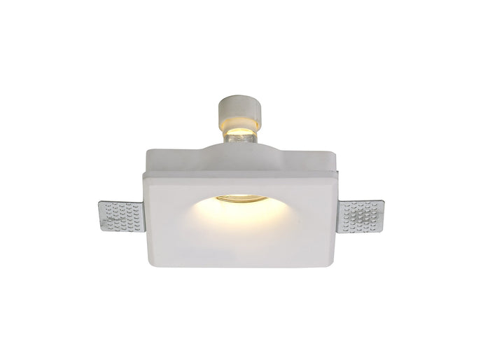 C-Lighting Had Square Deep Recessed Spotlight, GU10, White Paintable Gypsum, Cut Out: L:123mmxW:123mm - 28758