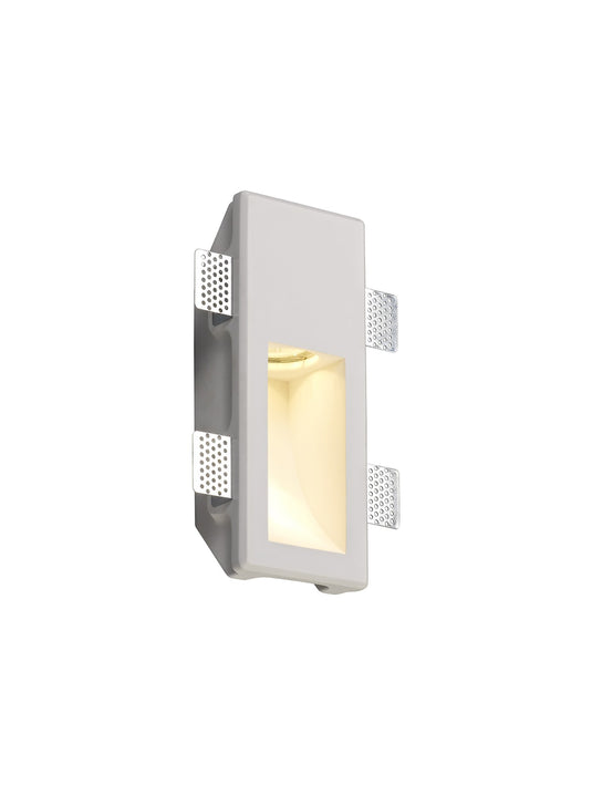 C-Lighting Had Small Recessed Wall Lamp, 1 x GU10, White Paintable Gypsum, Cut Out: L:253mmxW:103mm - 28761