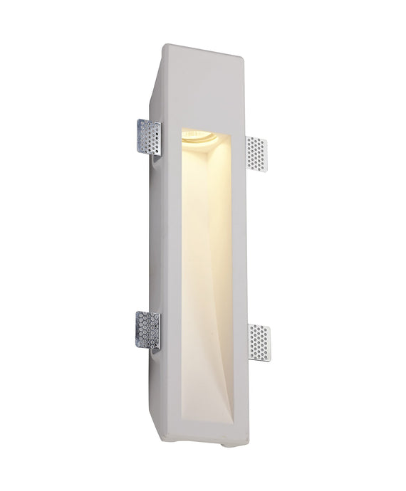 C-Lighting Had Large Recessed Wall Lamp, 1 x GU10, White Paintable Gypsum, Cut Out: L:453mmxW:103mm - 28763