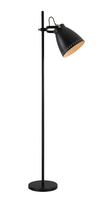 C-Lighting Hales Adjustable Floor Lamp, 1 x E27, Matt Black/Antique Brass/Khaki - 29154