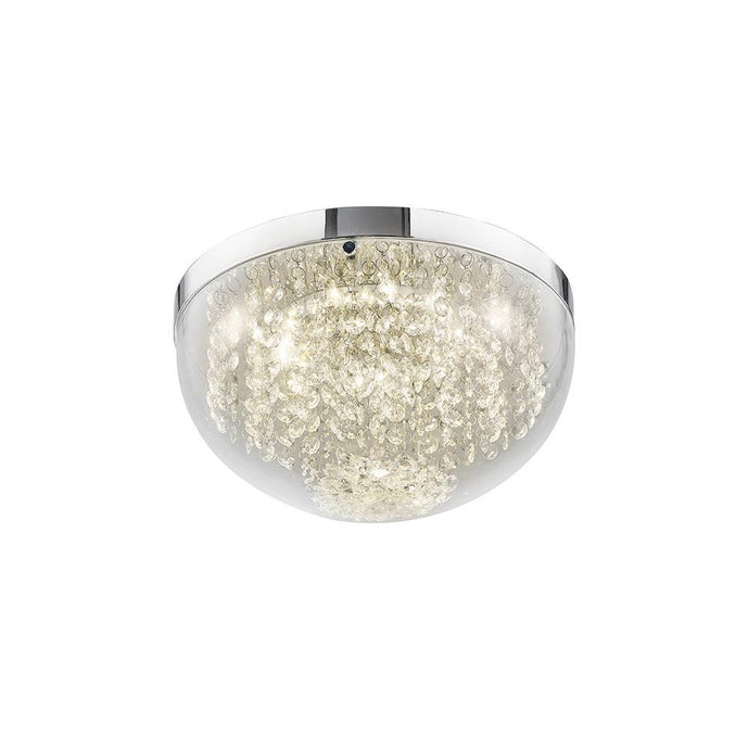 Diyas IL80011 Harper Medium Ceiling 12W 950lm LED 4000K Polished Chrome/Crystal - 38554