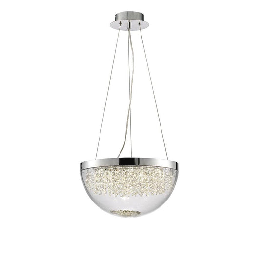 Diyas IL80012 Harper Large Pendant 21W 1600lm LED 4000K Polished Chrome/Crystal - 38555