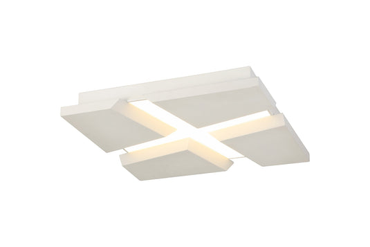 C-Lighting Hartley Flush Square Square Ceiling, 1 x 50W LED, 3000K, 3500lm, Sand White, 3yrs Warranty - 28947