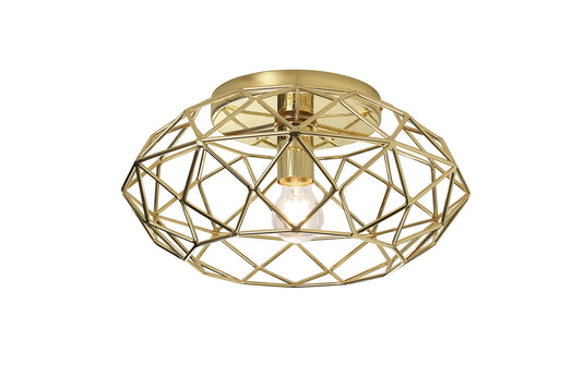 C-Lighting Harvey Flush Ceiling, 1 x E27, Polished Brass - 28783