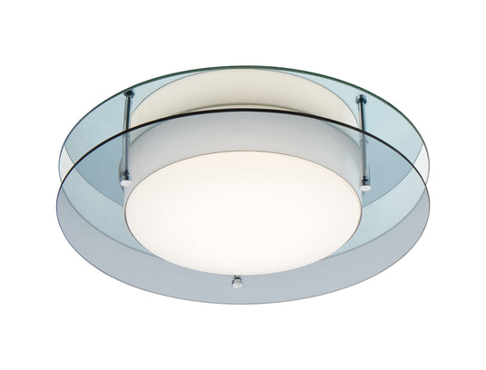 C-Lighting Hawley Ceiling, 1 x 18W LED, 3000K, 1620lm, IP44, Smoked/Mirror, 3yrs Warranty - 28653