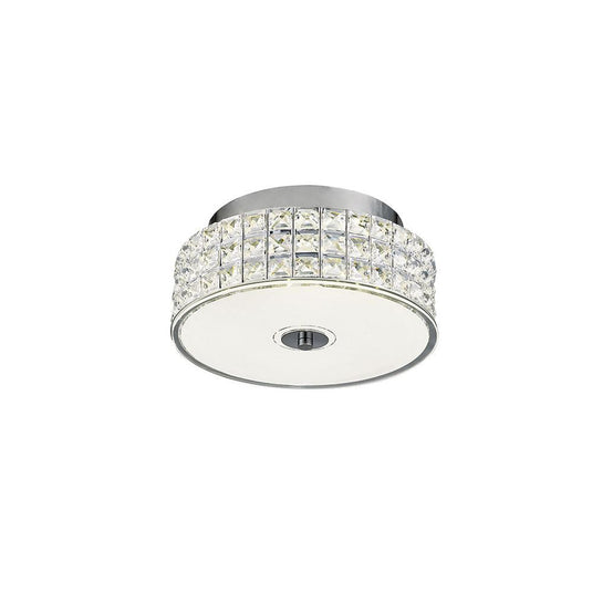 Diyas IL80020 Hawthorne Round Ceiling 18W 1050lm LED 4000K Polished Chrome/Crystal - 38557