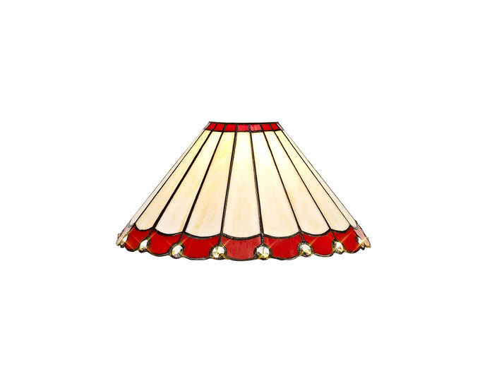C-Lighting Heath Tiffany 30cm Non-Electric Shade, Red/Cmurston/Crystal - 28836