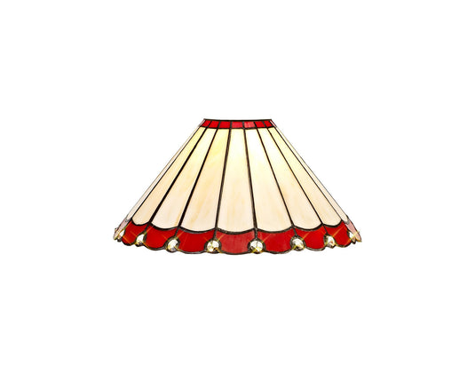C-Lighting Heath Tiffany 30cm Non-Electric Shade, Red/Cmurston/Crystal - 28836